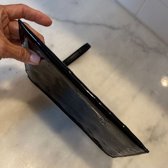 Michael Kors Patent Leather Embossed XL Wristlet Pouch Clutch - Picture 8 of 16